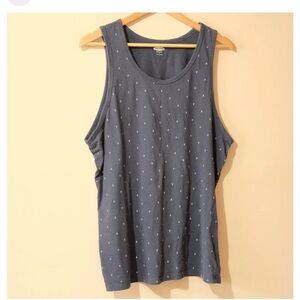 Old Navy shirt - navy soft wash tank with tiny white anchor all over print